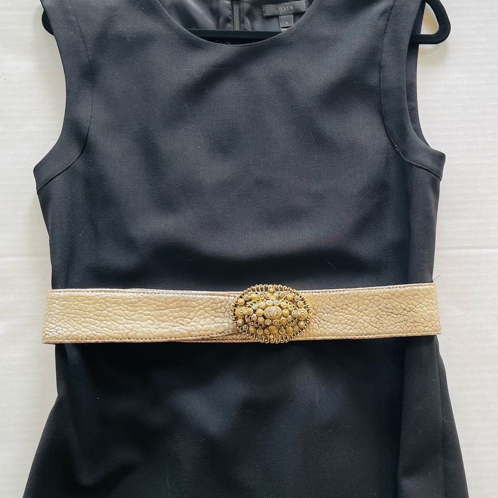 Fahrenheit metallic leather and metal belt